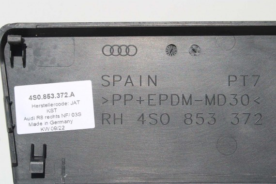 AUDI R8 II 4S LISTWY PROGOWE podświetlane 4S0853371A 4S0853372A listwa WEWNĘTRZNE CABRIO SPYDER FL TT8 4S0853371 4S0853372