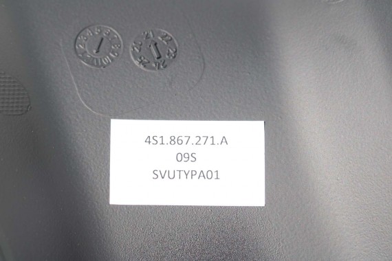 AUDI R8 CABRIO SŁUPEK A WYKOŃCZENIE poszycie 4S1867271A 4S1867272A dolne słupka słupki RAMA DACHU 6PS czarny 4S1867271 4S1867272