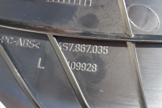 AUDI R8 CABRIO SŁUPEK B WYKOŃCZENIE poszycie 4S7867035E 4S7867036E dolne słupka słupki RAMA DACHU 25D czarny 4S7867035 4S7867036