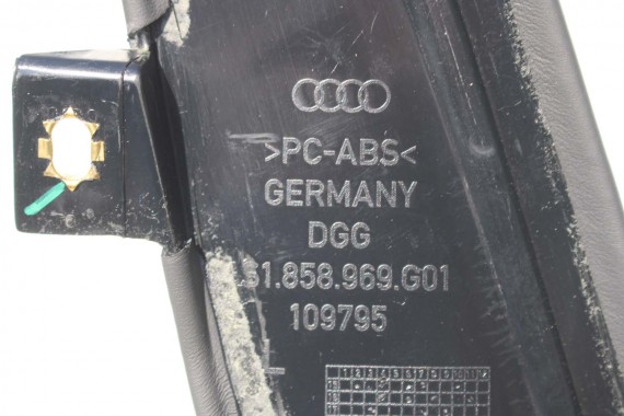 AUDI R8 II SCHOWEK KONSOLI KIEROWCY 4S1858969E KONSOLA PULPIT DESKA ROZDZIELCZA KOKPIT PULPIT skóra czarna 4S1858969C 4S1858969