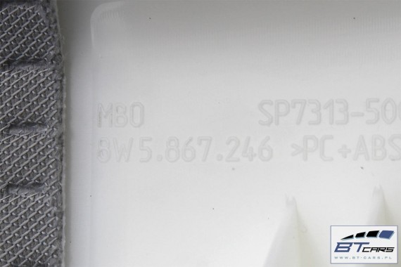 AUDI A4 SEDAN SŁUPEK D POSZYCIE 8W5867245 8W5867246 8W B9 górne podsufitki RL9 szary 8W5867245A 8W5867246A 8W5867245 8W5867246
