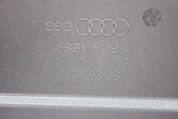 AUDI R8 II OSŁONA GÓRNA ZEGARÓW DASZEK 4S0857318 KONSOLA PULPIT DESKA KOKPIT PULPIT skóra czarna 4S0 858 291 A 4S0858291 uchwyt