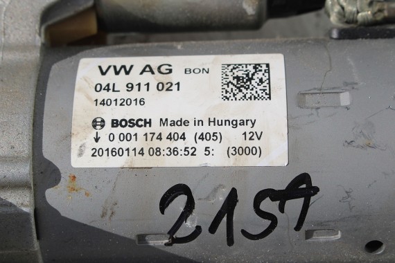 AUDI A4 A5 A6 Q5 ROZRUSZNIK 04L911021 2.0 TDi 04L911021X 04L911021 04L 911 021 0001174405 BOSCH 8W F5 4G C7 diesel 0001174406