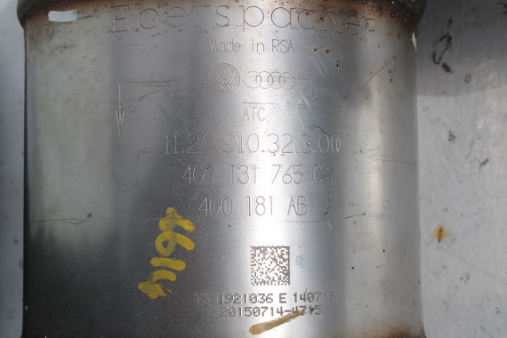 AUDI A6 A7 A8 KATALIZATOR FILTR CZĄSTEK DPF 3.0 TDi 4G 4G0131703R 4G0 131 703 R 4G 4H C7 40 km 4H0254750F 4G0131765C 4G0131703