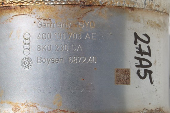 AUDI A4 A5 A6 KATALIZATOR + KLAPKA 4G0254400G 3Q0253691F 4G0131703AE 3Q0253691J przepustnica BOYSEN tłumik 4G0 131 703 AE 4G C7