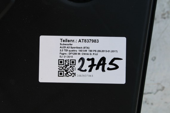 AUDI A5 SPORTBACK GŁOŚNIKI BANG & OLUFSEN 8T8 8T 8T1035223A 8K0035411A 8T0035415B 8T0035416 8T0035397A 8K9035382A 8K9035709