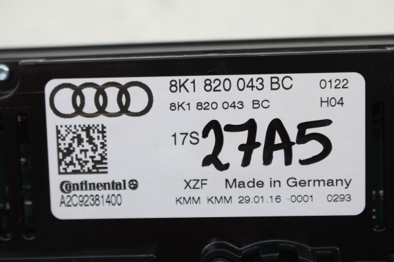 AUDI A4 A5 Q5 PANEL KLIMATYZACJI 8K1820043BC moduł sterownik nawiewu klimy 8K1 820 043 BC 8K 8T 8K1820043AE 8K1820043AC FL LIFT