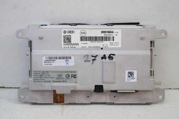 AUDI A4 A5 Q5 A6 Q7 MONITOR LCD MMI 8R0919604A 8K 8R0 919 604 A ekran wyświetlacz 8R0919604 8F0919604 4F0919604 8R0 919 604