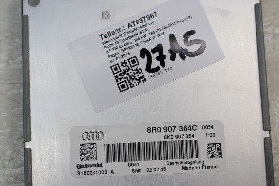 AUDI A4 A5 Q5 MODUŁ STEROWNIK ZAWIESZENIA 8R0907364C 8R0907364 8R0 907 364 8R0 907 364 C 8K 8T S180031002F 8R0907364A 8R0907364B