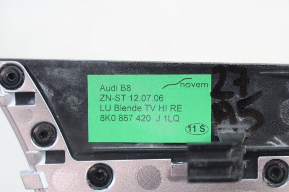 AUDI A5 SPORTBACK LISTWY OZDOBNE LISTWA DEKOR WYKOŃCZENIE TAPICERKA 8K0863305P 8K0867419J 8K0867420J 8K0867410J 8T1857186AE 1LQ