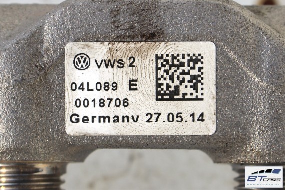 VW AUDI SEAT SKODA LISTWA WTRYSKOWA 04L130089E 04L130089G 04L 130 089 E  04L 130 089 G rozdzielacz paliwa diesel 1.6 i 2.0 TDi