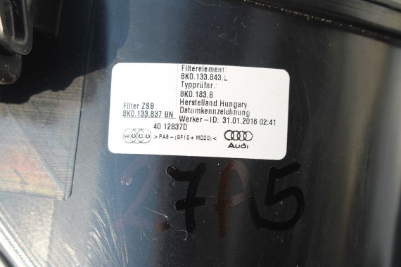 AUDI A4 A5 Q5 FILTR POWIETRZA OBUDOWA 8K0133837BN 8K0133835BR 8K0133835CD 8K0 133 837 BN 8K0133835 CD 8K 8T 8R LIFT 8K0133837BN