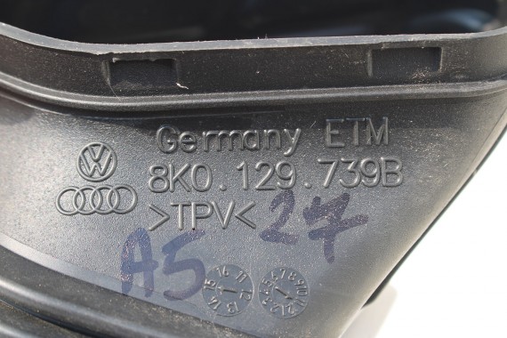 AUDI A4 A5 ŁAPAK WLOT POWIETRZA PASA 8K0129739B 2.0 TDi silnik diesel 8K B8 8T 8K0 129 739 B kierownica dolot 2.0 TDi 8K0129739B