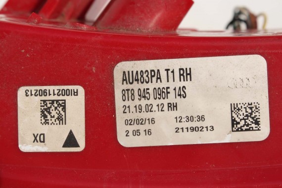 AUDI A5 SPORTBACK TYŁ ZDERZAK tylny + KLAPA BAGAŻNIKA LAMPY LED 8T 8T8 T9T9 LY9C S-LINE lampa 8T8945095F 8T8945096F 8T0945093C