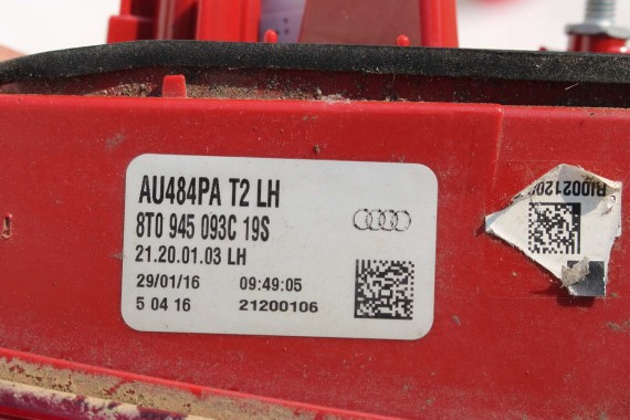 AUDI A5 SPORTBACK TYŁ ZDERZAK tylny + KLAPA BAGAŻNIKA LAMPY LED 8T 8T8 T9T9 LY9C S-LINE lampa 8T8945095F 8T8945096F 8T0945093C