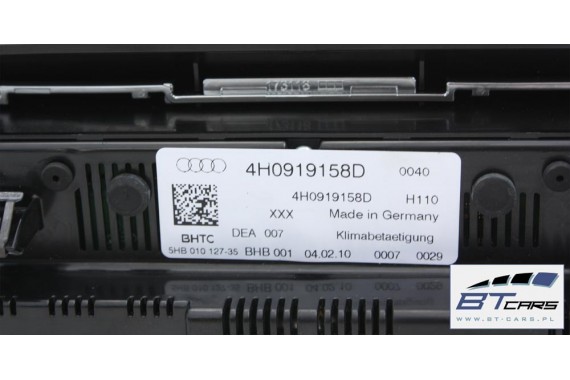 AUDI A8, A8 FL PANEL KLIMATYZACJI TYŁ 4H0919158D 4H0919158K moduł sterownik nawiewu klimy 4H0 919 158 D 4H0919158D 4H0919158K 4H