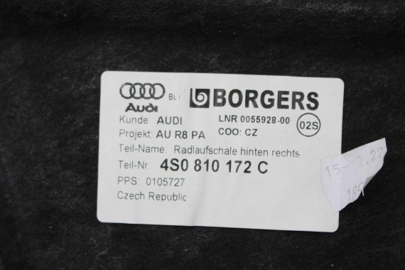 AUDI R8 II 4S ZDERZAK + KLAPA BAGAŻNIKA Matrix lampy lampa 0E0E LY9T Czarny CABRIO 4S7827029 4S7807649B 4S0807303E 4S0945095A