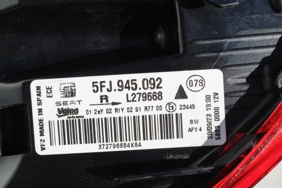 SEAT TARRACO TYŁ ZDERZAK + KLAPA BAGAŻNIKA + LAMPY lampa tylny 2T2T LC9X głęboka czerń LED ledy 5FJ807434  5FJ807521 5FJ827025A