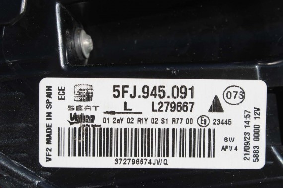 SEAT TARRACO TYŁ ZDERZAK + KLAPA BAGAŻNIKA + LAMPY lampa tylny 2T2T LC9X głęboka czerń LED ledy 5FJ807434  5FJ807521 5FJ827025A