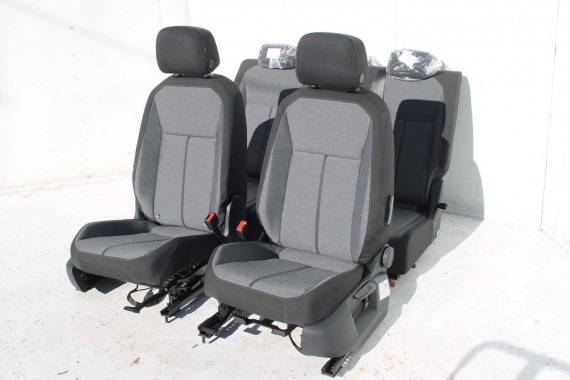 SEAT TARRACO FOTELE SIEDZENIA KOMPLET FOTELI FL LIFT fotel siedzenie tapicerka kanapa 5FJ welur czarne szare antracyt