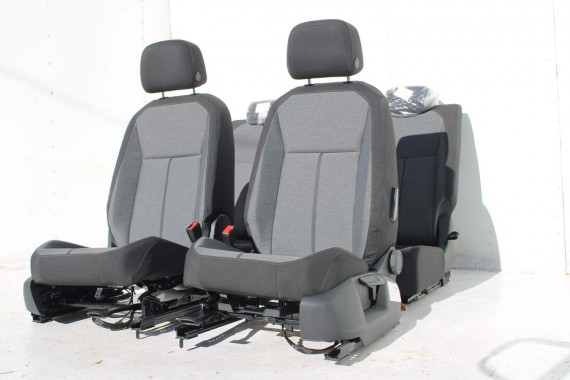 SEAT TARRACO FOTELE SIEDZENIA KOMPLET FOTELI FL LIFT fotel siedzenie tapicerka kanapa 5FJ welur czarne szare antracyt