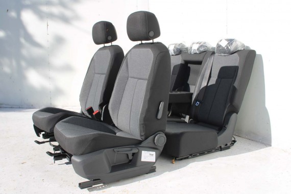 SEAT TARRACO FOTELE SIEDZENIA KOMPLET FOTELI FL LIFT fotel siedzenie tapicerka kanapa 5FJ welur czarne szare antracyt
