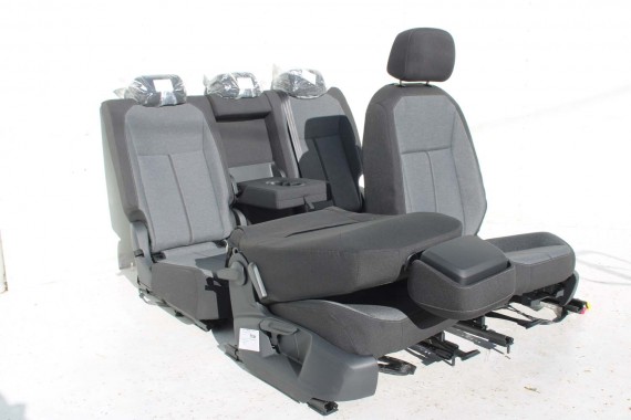 SEAT TARRACO FOTELE SIEDZENIA KOMPLET FOTELI FL LIFT fotel siedzenie tapicerka kanapa 5FJ welur czarne szare antracyt