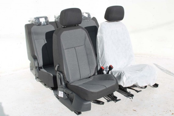 SEAT TARRACO FOTELE SIEDZENIA KOMPLET FOTELI FL LIFT fotel siedzenie tapicerka kanapa 5FJ welur czarne szare antracyt
