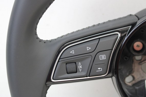 AUDI A3 Q2 KIEROWNICA 8V0419091CG 81A419091B 8V0 419 091 CG 81A 419 091 B INU - czarny FL LIFT skóra