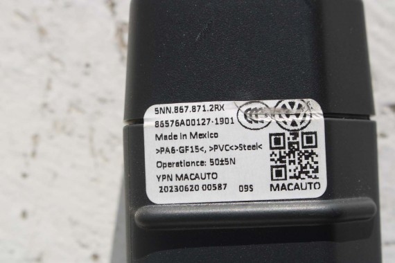 SEAT TARRACO ROLETA BAGAŻNIKA czarna 5NN867871 Kolor: 2RX - czarny  5NN 867 871 5NN867871 VW TIGUAN II ALLSPACE 5NN867871