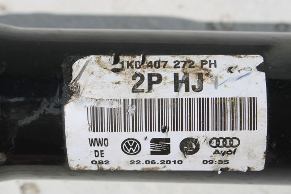VW AUDI SKODA PÓŁOŚ PRZEDNIA PRAWA 1K0407272PH 1K0 407 272 PH 1K0407272ST 1K0407272PH 1K0407272 przód przednia 1K0407456FX