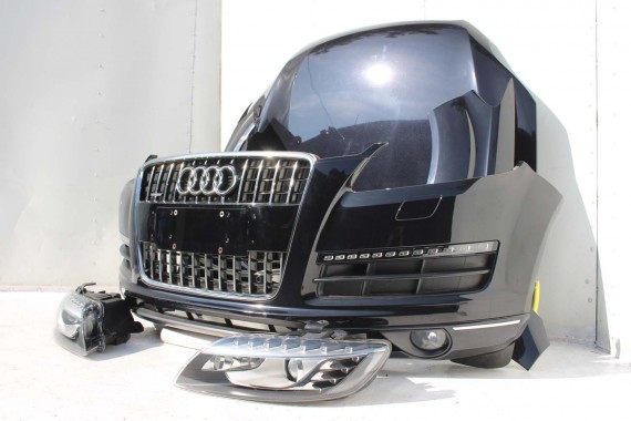 AUDI Q7 LIFT PRZÓD 4L maska błotniki zderzak pas przedni lampy wzmocnienie błotnik lampa xenon 2T2T LC9X Głęboka Czarny LED FL