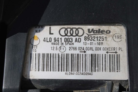 AUDI Q7 LIFT PRZÓD 4L maska błotniki zderzak pas przedni lampy wzmocnienie błotnik lampa xenon 2T2T LC9X Głęboka Czarny LED FL