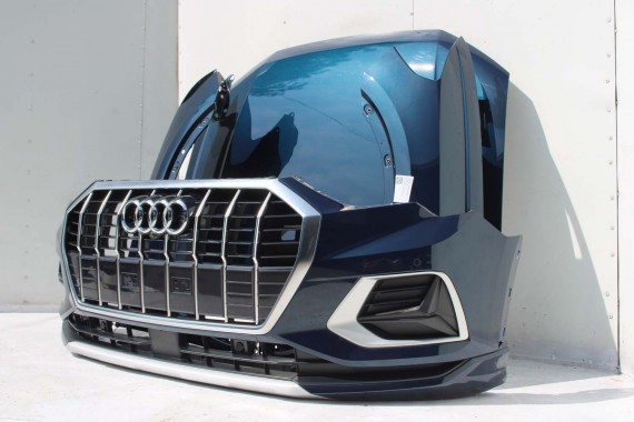 AUDI Q3 83A II PRZÓD maska błotniki zderzak pas przedni lampy wzmocnienie błotnik lampa FULL B9B9 LX5E Kosmosblau Niebieski F3