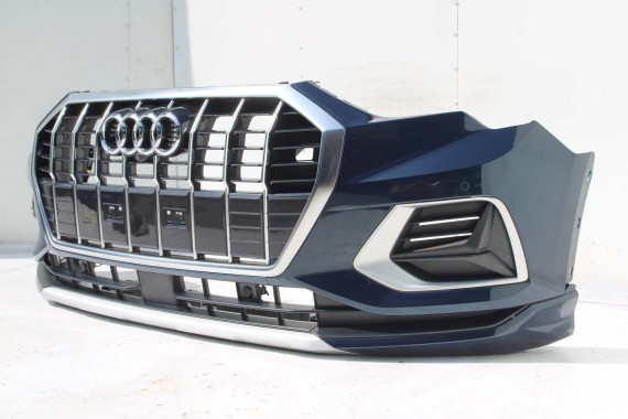 AUDI Q3 83A II PRZÓD maska błotniki zderzak pas przedni lampy wzmocnienie błotnik lampa FULL B9B9 LX5E Kosmosblau Niebieski F3