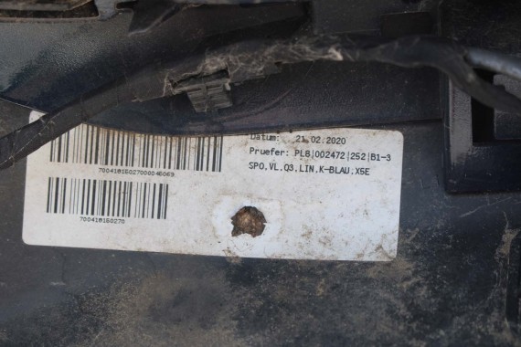 AUDI Q3 83A II PRZÓD maska błotniki zderzak pas przedni lampy wzmocnienie błotnik lampa FULL B9B9 LX5E Kosmosblau Niebieski F3