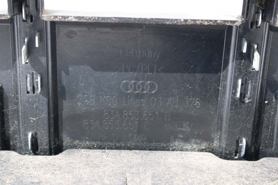 AUDI Q3 83A II PRZÓD maska błotniki zderzak pas przedni lampy wzmocnienie błotnik lampa FULL B9B9 LX5E Kosmosblau Niebieski F3