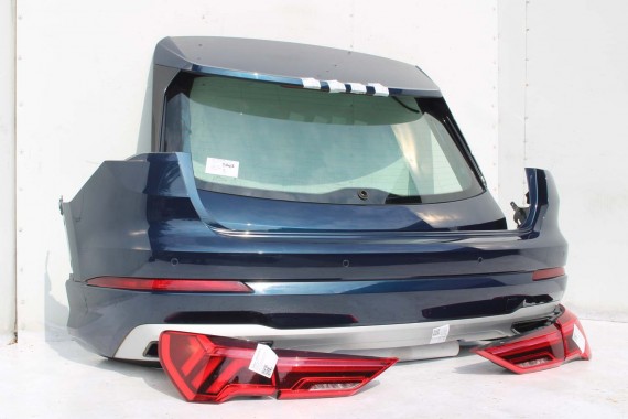 AUDI Q3 83A II TYŁ ZDERZAK + KLAPA BAGAŻNIKA + LAMPY lampa tylny Matrix B9B9 LX5E Kosmosblau Niebieski F3 83A827025 83A807511
