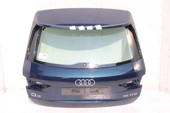 AUDI Q3 83A II TYŁ ZDERZAK + KLAPA BAGAŻNIKA + LAMPY lampa tylny Matrix B9B9 LX5E Kosmosblau Niebieski F3 83A827025 83A807511