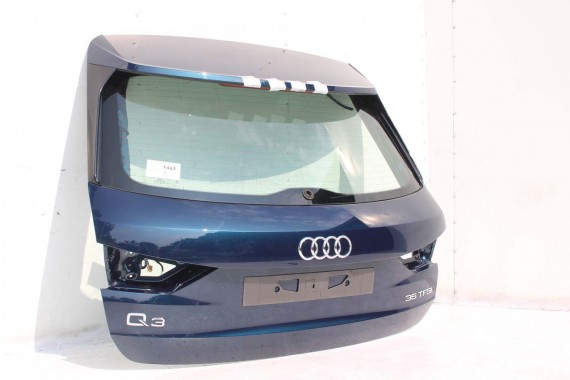 AUDI Q3 83A II TYŁ ZDERZAK + KLAPA BAGAŻNIKA + LAMPY lampa tylny Matrix B9B9 LX5E Kosmosblau Niebieski F3 83A827025 83A807511