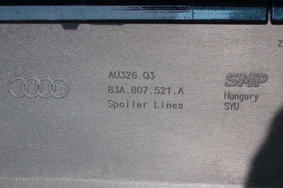 AUDI Q3 83A II TYŁ ZDERZAK + KLAPA BAGAŻNIKA + LAMPY lampa tylny Matrix B9B9 LX5E Kosmosblau Niebieski F3 83A827025 83A807511