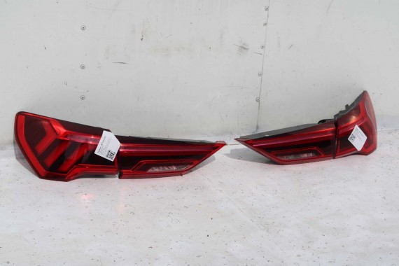 AUDI Q3 83A II TYŁ ZDERZAK + KLAPA BAGAŻNIKA + LAMPY lampa tylny Matrix B9B9 LX5E Kosmosblau Niebieski F3 83A827025 83A807511