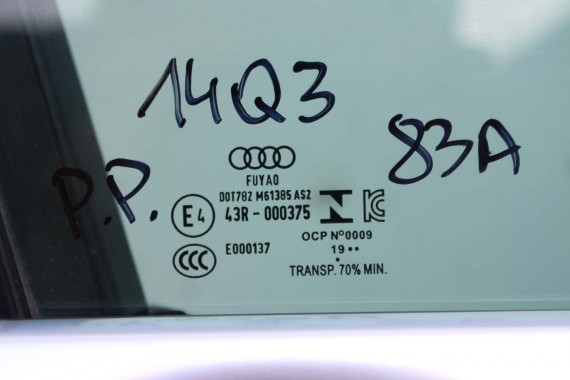 AUDI Q3 II 83A DRZWI PRAWE PRZÓD + TYŁ STRONA PRAWA przednie + tylne 2 sztuki B9B9 LX5E Kosmosblau Niebieski 83A831052 83A833052