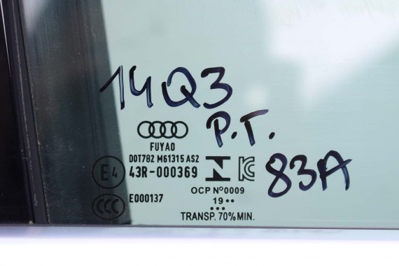 AUDI Q3 II 83A DRZWI PRAWE PRZÓD + TYŁ STRONA PRAWA przednie + tylne 2 sztuki B9B9 LX5E Kosmosblau Niebieski 83A831052 83A833052