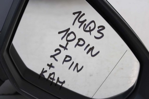 AUDI Q3 LUSTERKO DRZWI PRAWE 10 +2 pin 83A zewnętrzne pinów kabli przewodów B9B9 LX5E 	Kosmoblau metallic 	Niebieski 12pin + kam