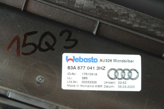 AUDI Q3 83A DACH SZKLANY SOLAR PANORAMA 83A877041 83A 877 041 szyberdach solardach 4M8877049 83A877055 4M8877055 4M8877056 ETRON