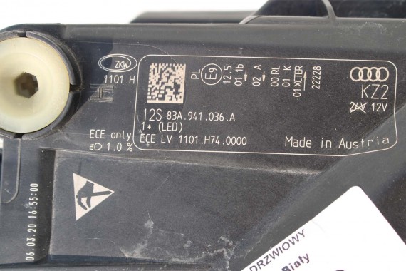 AUDI Q3 83A II PRZÓD maska błotniki zderzak pas przedni lampy wzmocnienie błotnik lampa Matrix 2Y2Y LS9R Gletscherweiss Biały F3