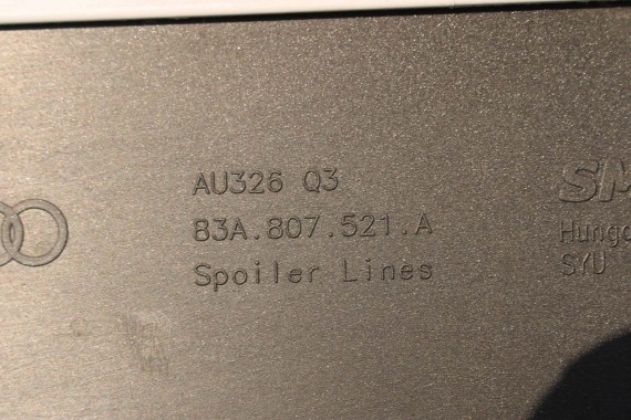 AUDI Q3 83A II TYŁ ZDERZAK + KLAPA BAGAŻNIKA + LAMPY lampa tylny Matrix 2Y2Y LS9R Gletscherweiss Biały F3 83A827025 83A807511
