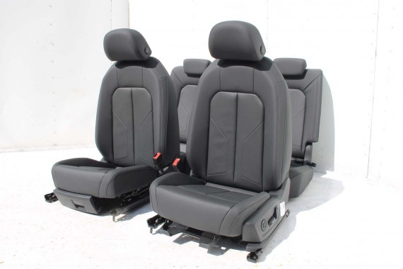 AUDI Q3 83A II FOTELE KOMPLET FOTELI siedzeń siedzenia tapicerka skóra czarne F3 N1M Leder/Kunstleder mono.pur 550-Kombination