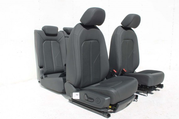 AUDI Q3 83A II FOTELE KOMPLET FOTELI siedzeń siedzenia tapicerka skóra czarne F3 N1M Leder/Kunstleder mono.pur 550-Kombination